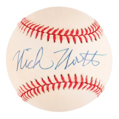 Lot #888 Nick Nolte Signed Baseball - Image 1