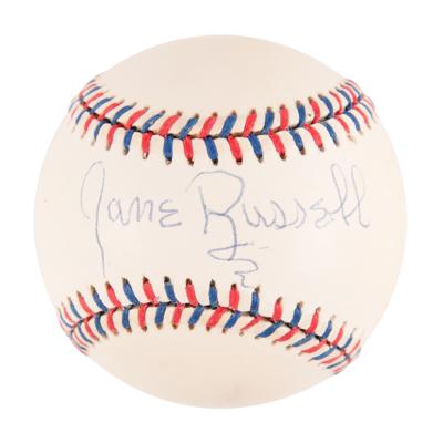 Lot #902 Jane Russell Signed Baseball - Image 1