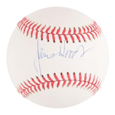 Lot #933 James Woods Signed Baseball - Image 1