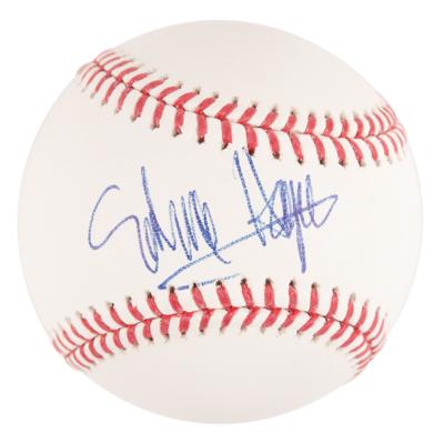 Lot #850 Salma Hayek Signed Baseball - Image 1