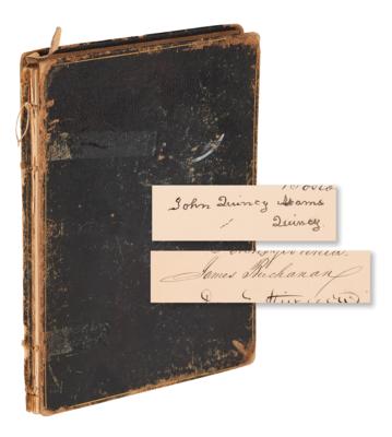 Lot #27 John Quincy Adams and James Buchanan Autograph Album with (100+) Signatures from John Tyler's Cabinet and the 28th United States Congress (1844) - Image 1