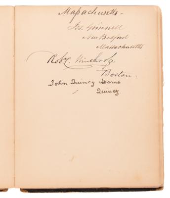 Lot #27 John Quincy Adams and James Buchanan Autograph Album with (100+) Signatures from John Tyler's Cabinet and the 28th United States Congress (1844) - Image 2