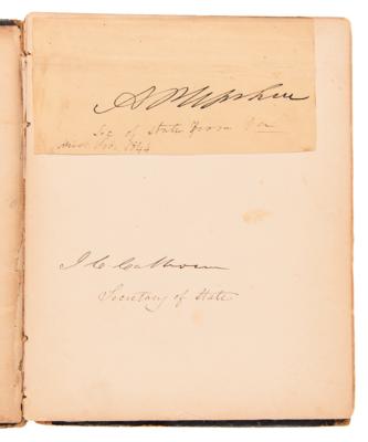 Lot #27 John Quincy Adams and James Buchanan Autograph Album with (100+) Signatures from John Tyler's Cabinet and the 28th United States Congress (1844) - Image 4