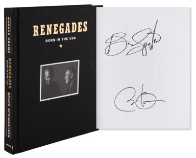 Lot #104 Barack Obama and Bruce Springsteen Signed Book - Renegades: Born in the USA - Image 1