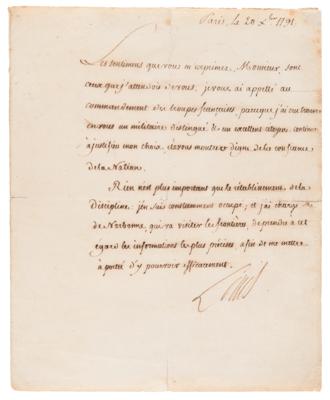 Lot #165 King Louis XVI Letter Signed While Under