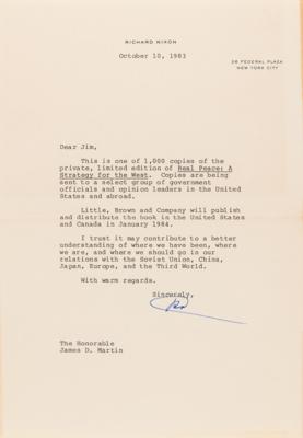 Lot #99 Richard Nixon (2) Signed Items - Book and Typed Letter - Image 3