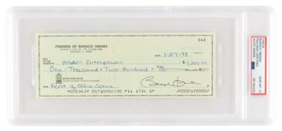 Lot #25 Barack Obama Signed Check - PSA GEM MT 10 - Image 1