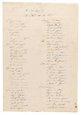 Lot #571 Unification of Italy Letter and Poem Collection from Patriots Arnaldo Fusinato, Giuseppe Mazzini, Cesare Battisti, and Others - Image 2