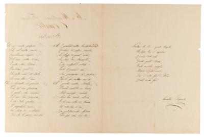 Lot #571 Unification of Italy Letter and Poem Collection from Patriots Arnaldo Fusinato, Giuseppe Mazzini, Cesare Battisti, and Others - Image 9