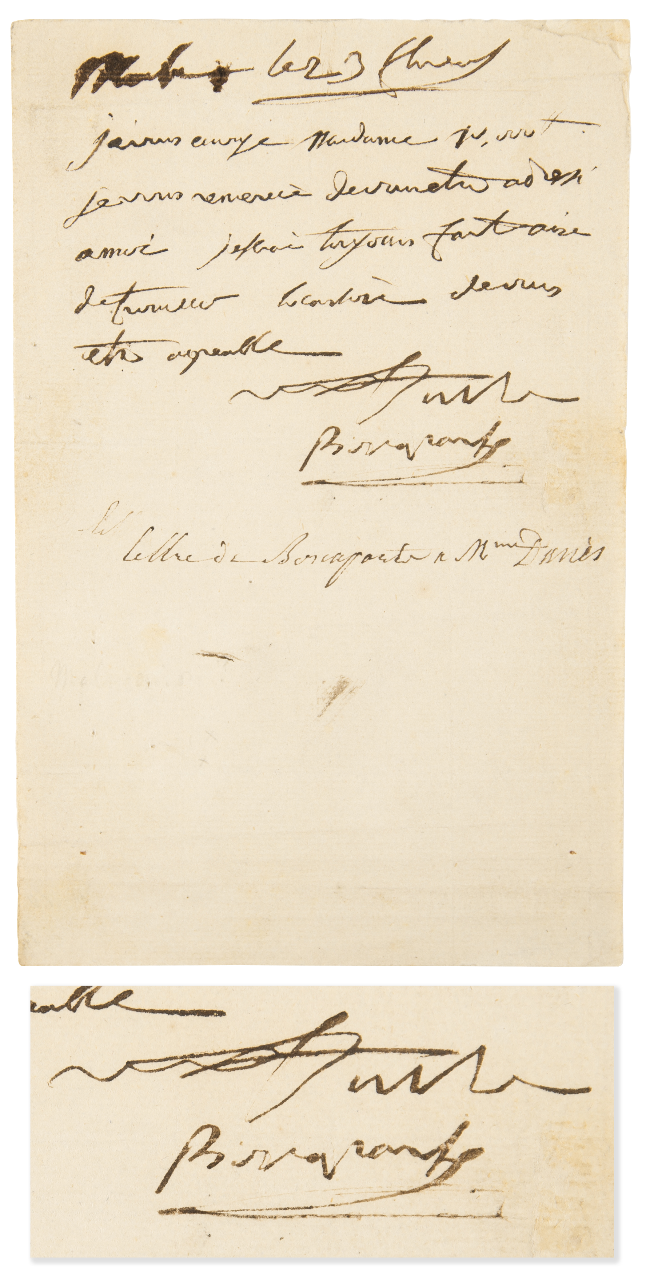 Lot #339 Napoleon Rare Autograph Letter Signed "Bonaparte" - Image 1