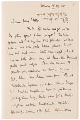 Lot #197 Otto Hahn War-Dated 24-Page Autograph Letter Signed from the Western Front, Sending Holiday Wishes and News of the ‘Christmas Truce’ Miracle - Image 3