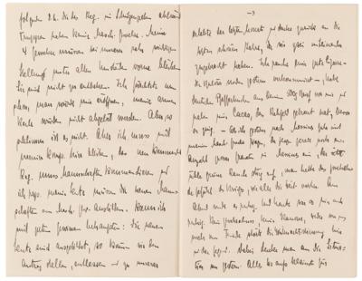 Lot #197 Otto Hahn War-Dated 24-Page Autograph Letter Signed from the Western Front, Sending Holiday Wishes and News of the ‘Christmas Truce’ Miracle - Image 5