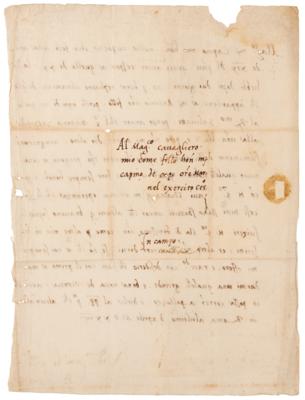 Lot #563 Baldassare Castiglione War-Dated Letter Signed (1524) - Image 4