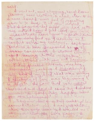 Lot #642 Janis Joplin Emotional Autograph Letter Signed to Her Boyfriend - "It became apparent that you weren’t coming over. Too busy, I trust. 'Amphetamine imperative’” - Image 3