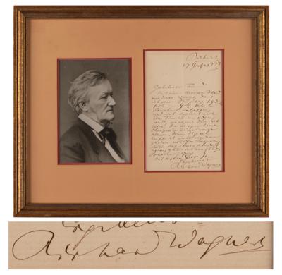 Lot #634 Richard Wagner Autograph Letter Signed