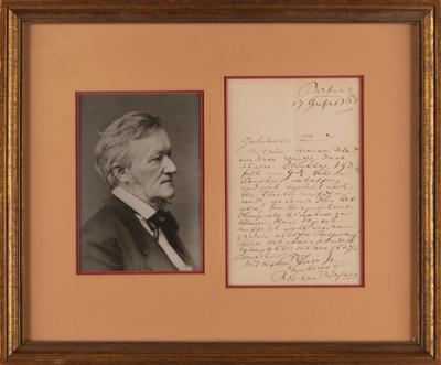 Lot #634 Richard Wagner Autograph Letter Signed - Image 2