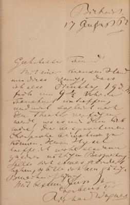 Lot #634 Richard Wagner Autograph Letter Signed - Image 3