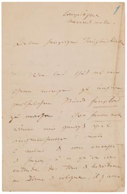 Lot #631 Franz Liszt Autograph Letter Signed - Image 1