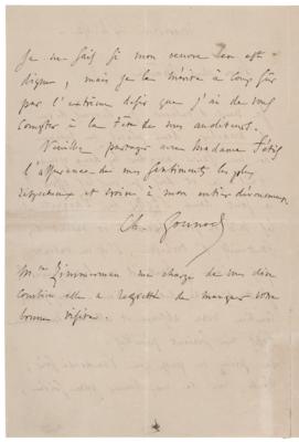 Lot #657 Charles Gounod Autograph Letter Signed - Image 2