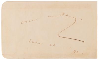 Lot #579 Oscar Wilde Autograph Quotation Signed - 'The Garden of Eros' - Image 1