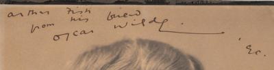 Lot #580 Oscar Wilde Rare Signed Photograph to His Assistant Editor Arthur Fish - Image 2