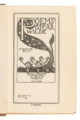 Lot #581 Oscar Wilde Signed Book - Poems (Ltd. Ed. #105/220) - Image 5