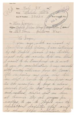 Lot #178 Malcolm X Prison Archive: (80+) Documents with an Autograph Letter Signed, Mug Shot Photograph, and Internal Records - Image 2