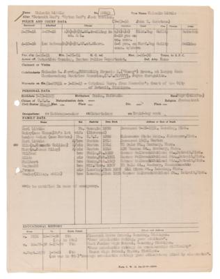 Lot #178 Malcolm X Prison Archive: (80+) Documents with an Autograph Letter Signed, Mug Shot Photograph, and Internal Records - Image 5