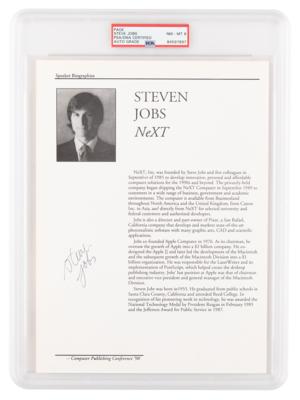 Lot #199 Steve Jobs Signed Seybold Seminar Guide Page - PSA NM-MT 8 - Image 2