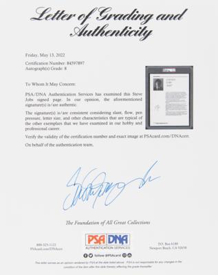 Lot #199 Steve Jobs Signed Seybold Seminar Guide Page - PSA NM-MT 8 - Image 4