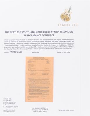 Lot #627 Beatles Signed 1963 'Thank Your Lucky Stars' TV Broadcast Production Title Card - Image 5