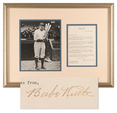 Lot #942 Babe Ruth Typed Letter Signed on His Newspaper Column: "This looks like a big year in baseball" - Image 1