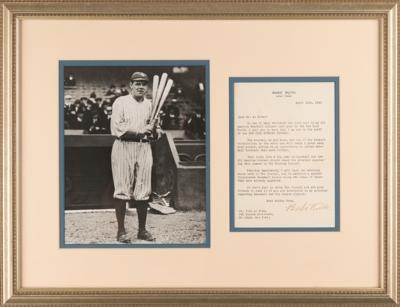 Lot #942 Babe Ruth Typed Letter Signed on His Newspaper Column: "This looks like a big year in baseball" - Image 2