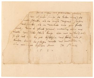 Lot #170 Martin Luther Partial Autograph Letter Signed on Religion: "It is still decreed by God...Amen" - Image 2