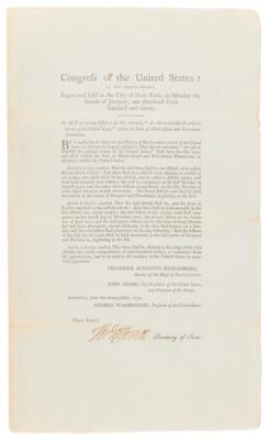 Lot #3 Thomas Jefferson Document Signed as Secretary of State - Act of Congress Organizing Rhode Island's US District Court - Image 2