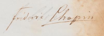 Lot #626 Frederic Chopin (2) Documents Signed, Selling Copyright to Five Famous Piano Compositions - Including Polonaise in A-flat major, Ballade No. 4, and Nocturnes - Image 3