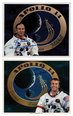 Lot #6299 Apollo 14 (3) Signed Photos - Image 1