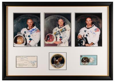 Lot #6119 Apollo 11 Crew-Signed Diagram and (3)