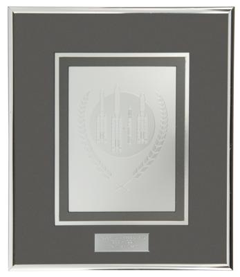 Lot #6042 Gemini: Framed Titan Rocket Award from