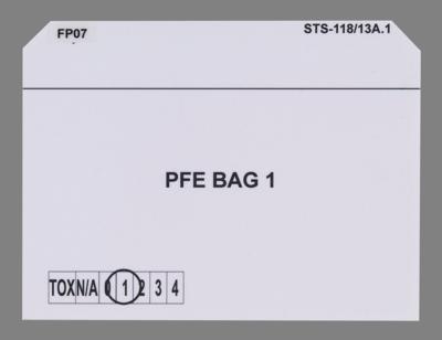 Lot #6455 STS-135 Flown Cargo Bay ID Card