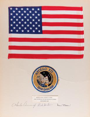 Lot #6167 Apollo 12 Crew-Signed Lunar-Surface Flown American Flag Presentation - From the Personal Collection of Richard Gordon - Image 1