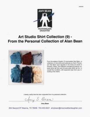 Lot #6197 Art Studio Shirt Collection (9) - From the Personal Collection of Alan Bean - Image 2