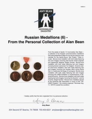 Lot #6230 Russian Medallions (6) - From the Personal Collection of Alan Bean - Image 3