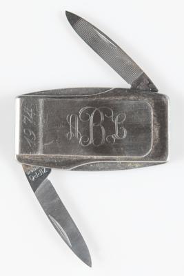 Lot #6210 Engraved Zippo Money Clip (Armed Forces Wellness Center) - From the Personal Collection of Alan Bean - Image 2