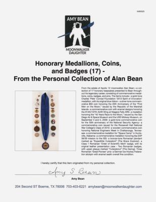 Lot #6217 Honorary Medallions, Coins, and Badges (17) - From the Personal Collection of Alan Bean - Image 2