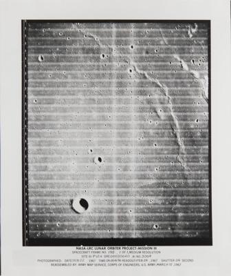 Lot #6463 Lunar Orbiter III Oversized Photograph