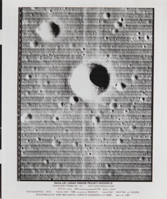 Lot #6464 Lunar Orbiter III Oversized Photograph - Image 1