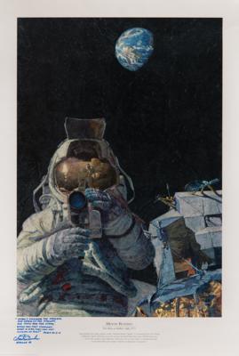 Lot #6346 Alan Bean and Charlie Duke Signed Limited Edition Lithograph - 'Moon Rovers' - Image 1