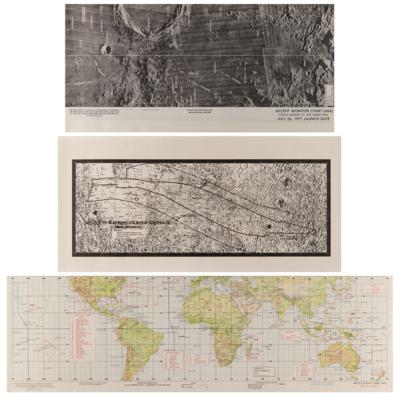 Lot #6332 Apollo 15 (3) Panoramic Mission Charts - Image 1