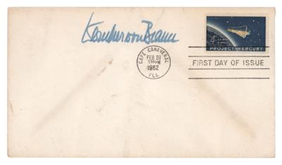 Lot #6418 Wernher von Braun Signed FDC, Dating to the Launch of John Glenn’s Mercury-Atlas 6 Mission - Image 1